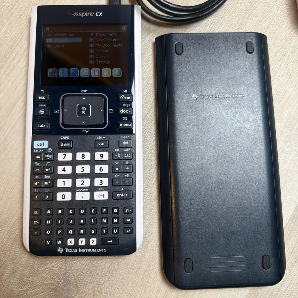 Texas Instruments TI-Nspire CX Graphing Calculator w/Cover, Tested Works
